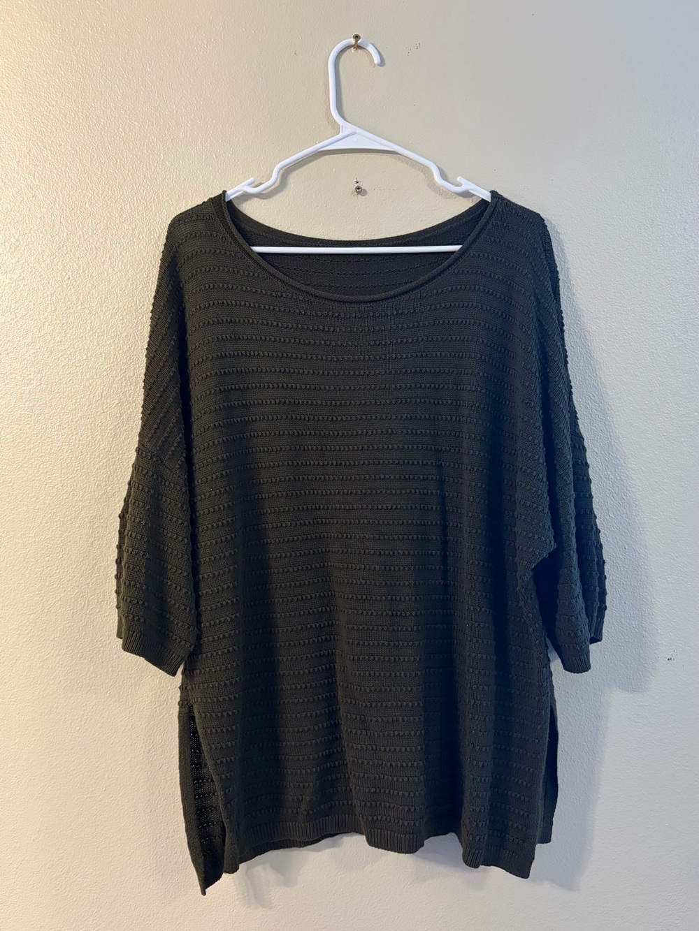 Relaxed Knit Olive Women's Top